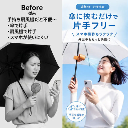 手で持たないミニ扇風機™ 冷却プレート搭載クリップ式