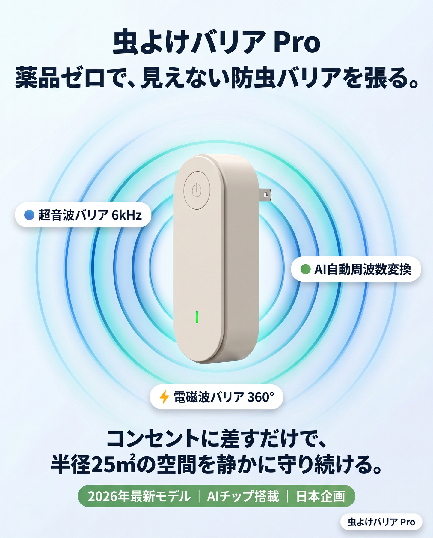 Anshin Barrier™ 携帯用虫よけデバイス