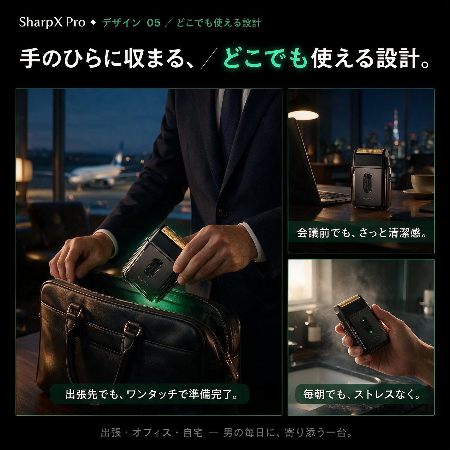 SharpX Pro  忙しい朝を変える60秒シェーバー
